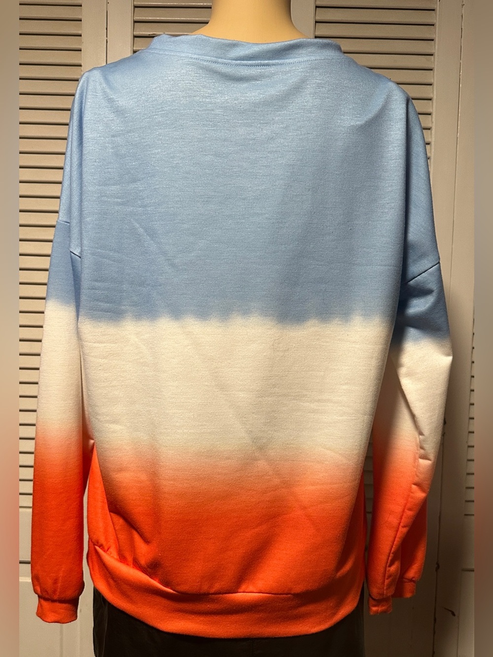 Halloween Jack-O-Lantern Long Sleeved Shirt Orange Blue Unisex Small - Picture 2 of 3